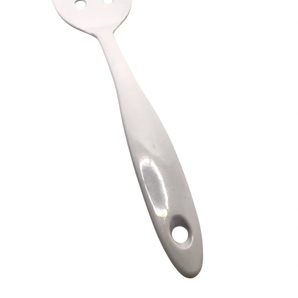 White Melamine Slotted Kitchen Spatula Turner 13” Vintage Style Utensil
